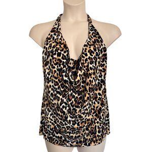 Magic suit Tankini Animal Print Size 10 Halter Swim top NWT Magicsuit Underwire